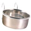 Trixie posoda za ptice kovinska z nosilcem 0,6 l/fi-12 cm
