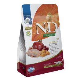 N&D Pumpkin Cat Sterilized Grain Free prepelica in granatno jabolko 300 g