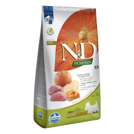 N&D Pumpkin Dog Adult Mini Grain Free divji prašič in jabolko 7 kg