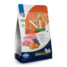 N&D Pumpkin Dog Adult Mini Grain Free jagnje in borovnica 2,5 kg