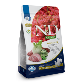 N&D Quinoa Dog Adult Medium/Maxi Digestion jagnje in komarček 2,5 kg