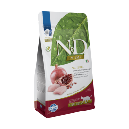 N&D Cat Sterilized Grain Free piščanec in granatno jabolko 1,5 kg