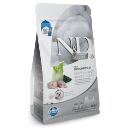 N&D Dog Adult Mini White brancin, spirulina in komarček 2 kg
