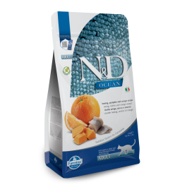 N&D Ocean Cat Adult Grain Free Sled buča in pomaranča 1,5 kg