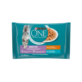 Purina One Sensitive pperutnina in tuna 4x85 g