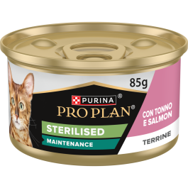 Pro Plan Cat sterilized tuna in losos, konzerva 85 g
