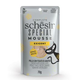 Schesir Cat Special Mousse Exigent piščanec z račjimi jetri vrečke 70 g.