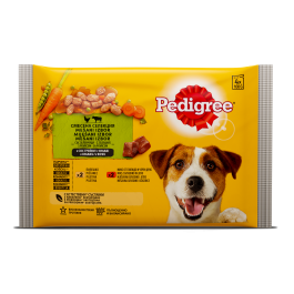 Pedigree piščanec/govedina v omaki 4 x 100 g