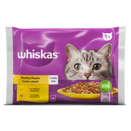 Whiskas 1+ izbor perutnine v želeju 4 x 85 g