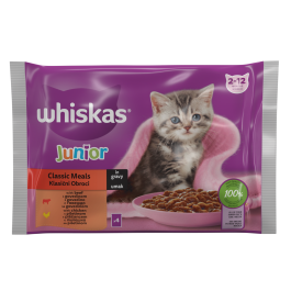 Whiskas Junior klasični izbor v omaki 4 x 85 g