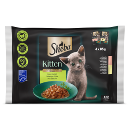 Sheba Junior mešani izbor v omaki 4 x 85 g