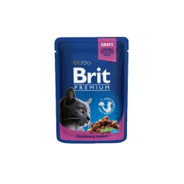 Brit Premium Cat Delicate koščki v omaki s piščancem in puranom 100 g vrečka