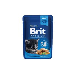 Brit Premium Cat Kitten Koščki piščanca v omaki 100 g vrečka