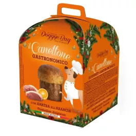 DoggyeBag priboljšek za pse Canettone Gourmet Raca s pomarančo 125 g