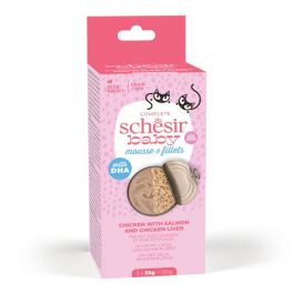 Schesir Cat Baby Mousse&Fillets Piščanec in Losos 3x55 g
