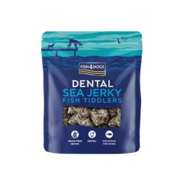 FISH4DOGS Priboljški Dental Sea Jerky Tiddlers koža bele ribe 115 g