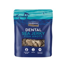 FISH4DOGS Priboljški Dental Sea Jerky Fish Knots koža bele ribe 100 g