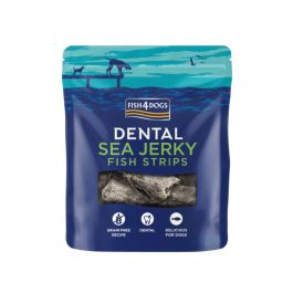 FISH4DOGS Priboljški Dental Sea Jerky Fish Strips koža bele ribe 100 g