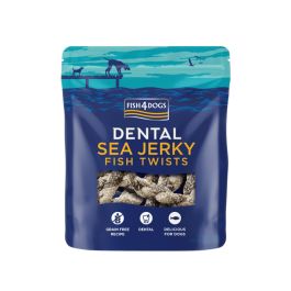 FISH4DOGS Priboljški Dental Sea Jerky Fish Twist koža bele ribe 100 g