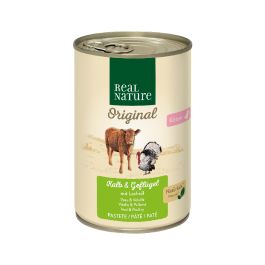 Real Nature Kitten teletina in perutnina s krompirjem, pašteta 400g konzerva