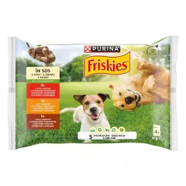 Friskies Multipack Adult meso in zelenjava v želeju 4x85 g