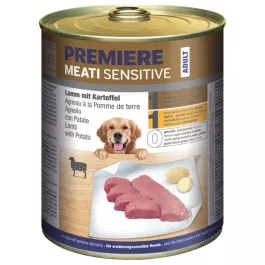 Premiere Dog Meati Sensitive Jagnjetina in krompir 800g konzerva