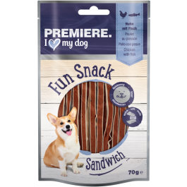 Premiere Dog Priboljšek Fun Snack Sandwich Piščanec in riba 70 g