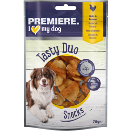 Premiere priboljšek za pse Tasty Duo Snack piščanec z banano 70 g