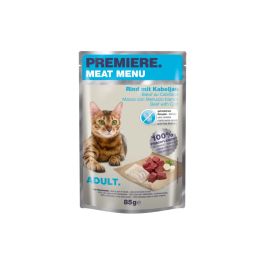 Premiere Cat Meat Menu Adult Govedina&Polenovka 85 g vrečka