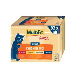 MultiFit Cat Adult piščanec v omaki mix Multipack 92x100 g