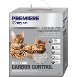 Premiere mačji pesek Multi-Cat Carbon control 10 l