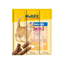 MultiFit priboljšek za mačke Mini Meat Sticks piščanec in jetra 3x6 g