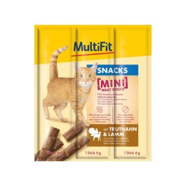 MultiFit priboljšek za mačke Mini Meat Sticks puran in jagnjetina 3x6 g