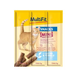 MultiFit priboljšek za mačke Mini Meat Sticks losos in postrv 3x6 g