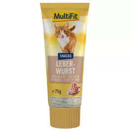 MultiFit priboljšek za mačke Pate jetrna klobasa 75 g