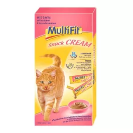 MultiFit priboljšek za mačke Snack-Cream losos in inulin 7x15 g