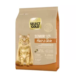 Select Gold Cat Hair&Skin Senior perutnina z lososom 2,5 kg