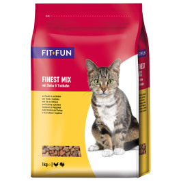 FIT+FUN Cat Finest piščanec in puran 1 kg