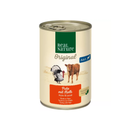 Real Nature Adult puran, teletina in riž 400 g
