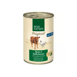 Real Nature Adult telečja srca 400 g