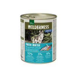Real Nature Wilderness Adult Fresh Water sled, losos in raca 800g konzerva