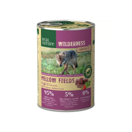 Real Nature Wilderness Adult Mellow Fields bivol in jagnjetina 400g konzerva
