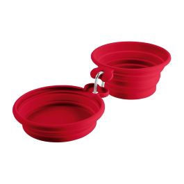 Hunter potovalna zložljiva silikonska plastenka List rdeča, 350/750 ml