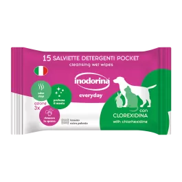 Inodorina Refresh Clorexidine žepne vlažni robčki 15 kos