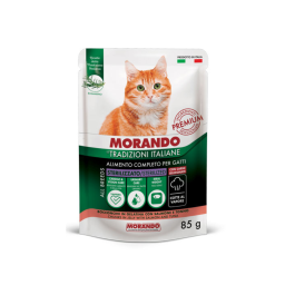 Morando Tradizioni Cat Adult Sterilized kosi lososa in tuna v želeju 85 g alu-pa
