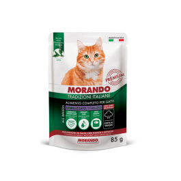 Morando Tradizioni Cat Adult Sterilized kosi govedine in zelenjave v omaki 85 g