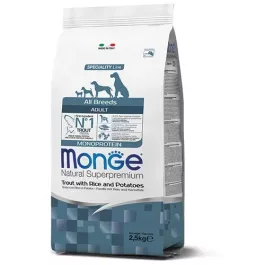 Monge dog Postrv z Rižem in Krompirjem 2,5 kg