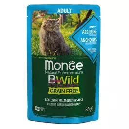 Monge cat Bwild Adult Inčuni/Zelenjava 85 g