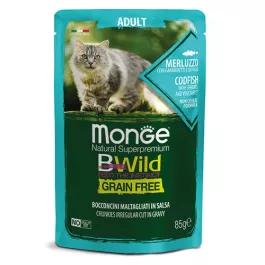 MONGE cat Bwild Adult Polenovka Kozice/Zelenjava 85 g
