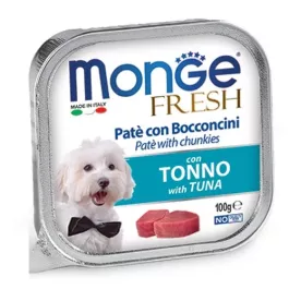 MONGE FRESH dog Pate in Koščki s Tuno 100 g